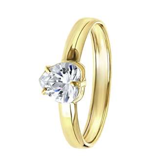 Douglas Lucardi ring 14 karaat goud - goudkleurig aanbieding