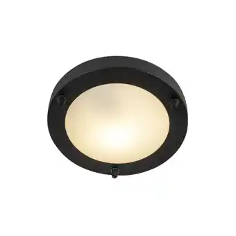 Lampenlicht.nl Moderne plafonnière zwart 18 cm ip44 - yuma aanbieding