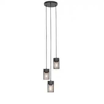 Lampenlicht.nl Industriële hanglamp zwart 3-lichts - jim aanbieding