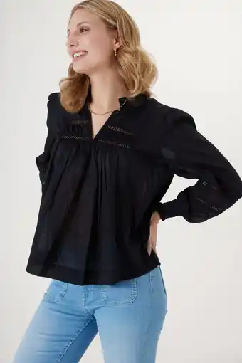 Jeans Centre Tripper blouse zwart aanbieding