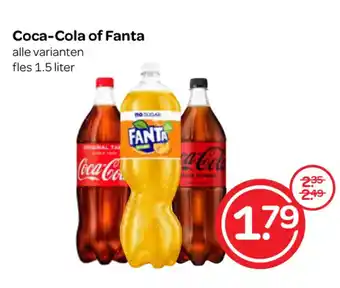 Spar Coca-Cola of Fanta 1.5 liter aanbieding