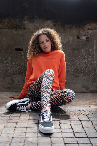 V&D Looxs revolution sweater badstof fire voor meisjes in de kleur aanbieding