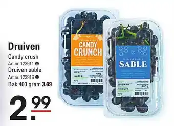 Sligro Druiven Candy Crush Of Druiven Sable aanbieding