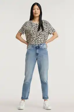Wehkamp Only high waist mom jeans onlveneda light blue denim aanbieding
