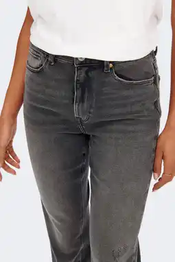 Wehkamp Only high waist straight fit jeans onlemily grijs aanbieding