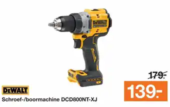 BOUWMAAT DEWALT Schroef-/boormachine DCD800NT-XJ aanbieding