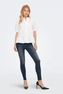 Wehkamp Only high waist skinny jeans onlmila grijsblauw aanbieding