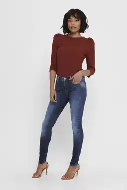 Wehkamp Only high waist skinny jeans onlshape dark blue denim aanbieding
