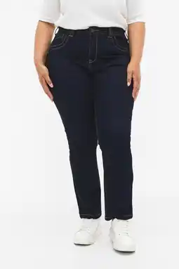 Wehkamp Zizzi high waist slim fit jeans nile dark denim aanbieding