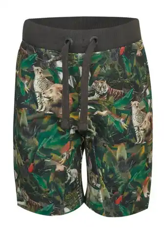 Wehkamp Someone sweatshort tanza met all over print donkergroen/groen aanbieding