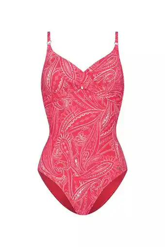 Wehkamp Cyell badpak inner sun met paisley print koraalrood aanbieding