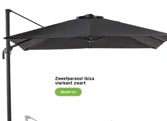 GAMMA Zweefparasol Ibiza vierkant zwart aanbieding