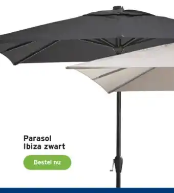 GAMMA Parasol Ibiza zwart aanbieding