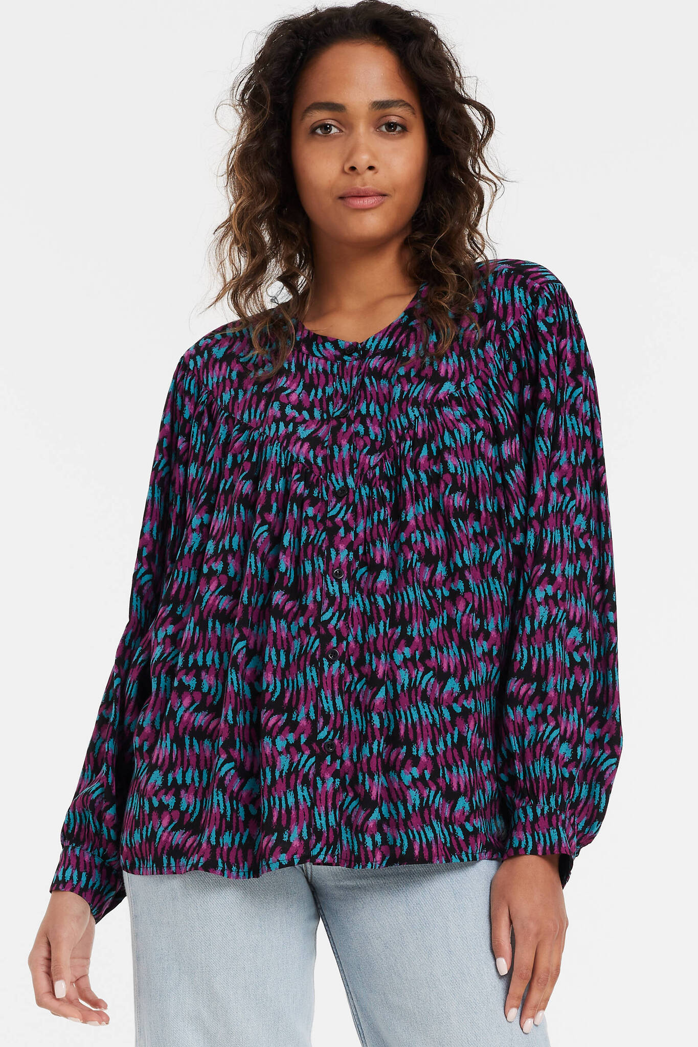 Wehkamp Ydence top mona met all over print paars aanbieding