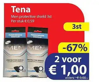 Die Grenze Tena Men Protective Shield 3st aanbieding