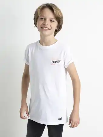 Wehkamp Petrol industries t-shirt met backprint wit aanbieding