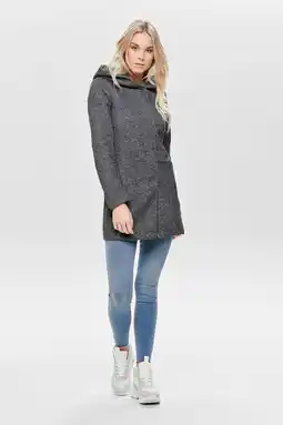 Wehkamp Only gemêleerde coat onlsedona antraciet aanbieding