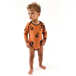 Wehkamp Wildfish romper met all over print oranjebruin/zwart aanbieding