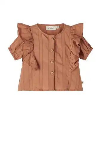 Wehkamp Lil' atelier baby baby blouse nbfhunja van biologisch katoen bruin aanbieding