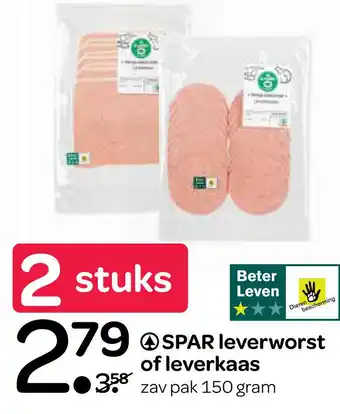 Spar Leverworst of leverkaas aanbieding