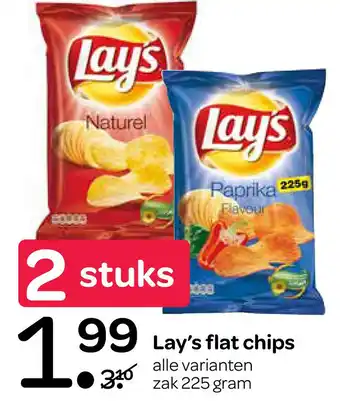 Spar Lay's flat chips aanbieding