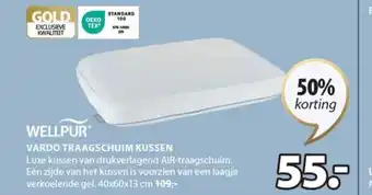 Jysk WELLPUR VARDO TRAAGSCHUIM KUSSEN 40x60x13 cm aanbieding