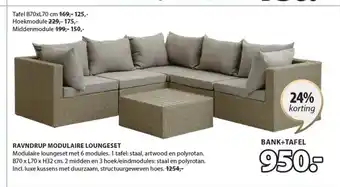 Jysk RAVNDRUP MODULAIRE LOUNGESET aanbieding