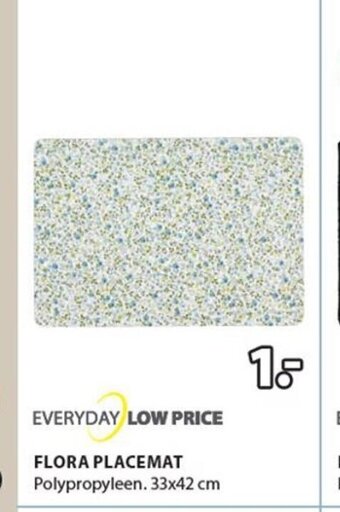 Jysk FLORA PLACEMAT aanbieding
