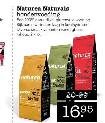 Dierspecialist Naturea Naturals hondenvoeding aanbieding
