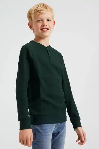 Wehkamp We fashion longsleeve donkergroen aanbieding
