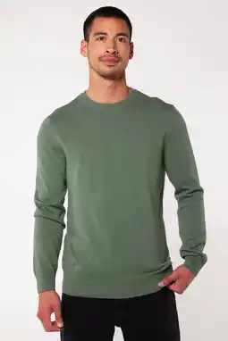 Wehkamp America today gemêleerde trui van biologisch katoen soft green aanbieding
