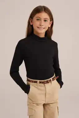 Wehkamp We fashion ribgebreide coltrui myla zwart aanbieding