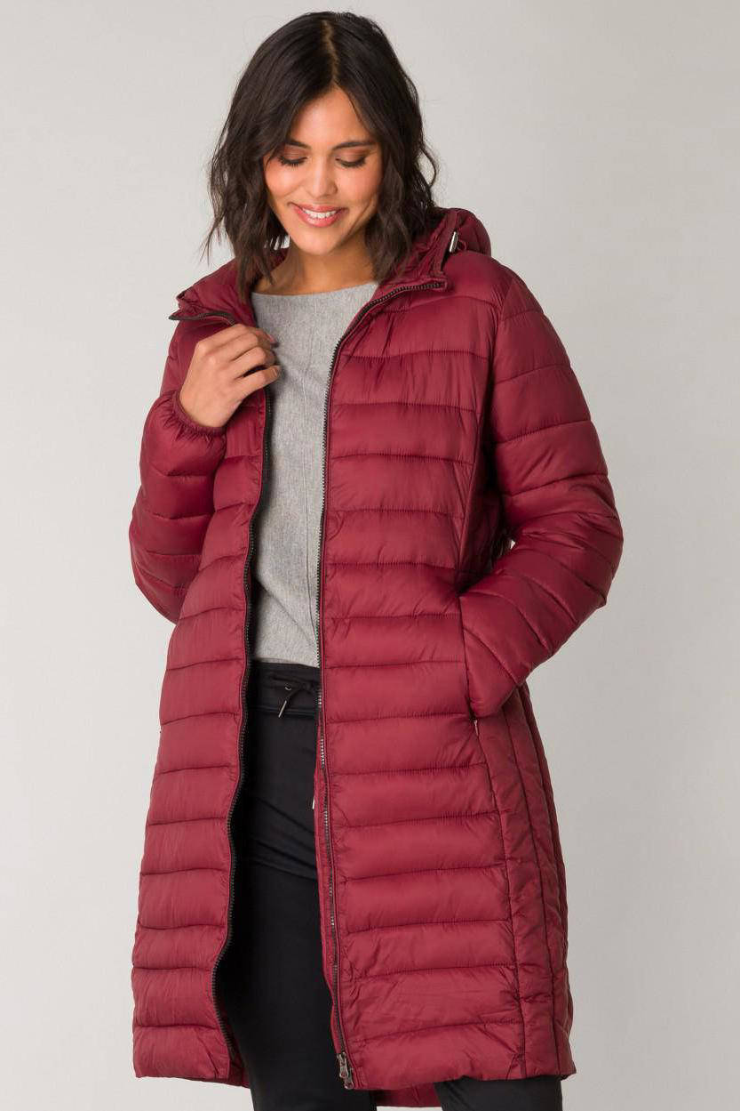 Wehkamp Yest gewatteerde jas bordeaux aanbieding