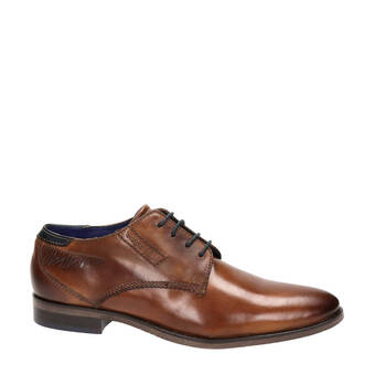 Wehkamp Bugatti leren veterschoenen cognac aanbieding