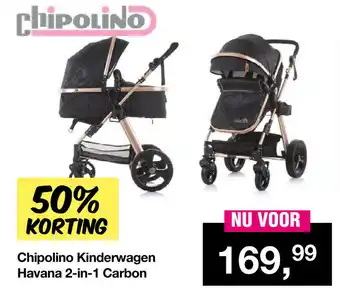 Van Asten BabySuperstore Chipolino Kinderwagen Havana 2-in-1 Carbon aanbieding