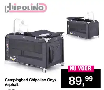 Van Asten BabySuperstore Campingbed Chipolino Onyx Asphalt aanbieding