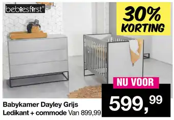 Van Asten BabySuperstore Babykamer Dayley Grijs Ledikant + commode aanbieding