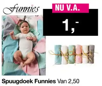 Van Asten BabySuperstore Spuugdoek Funnies aanbieding