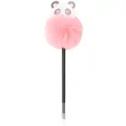 Action Balpen met pompon en glitters aanbieding