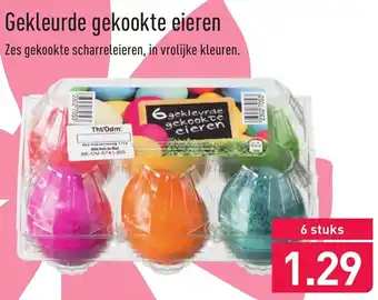 ALDI Gekleurde gekookte eieren 6st aanbieding