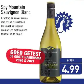 ALDI Spy Mountain Sauvignon Blanc 750ml aanbieding