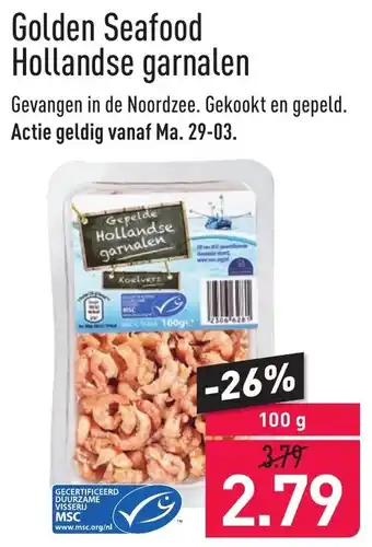 ALDI Golden Seafood Hollandse garnalen 100g aanbieding