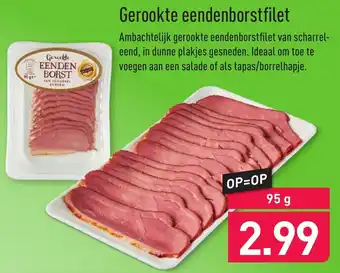 ALDI Gerookte eendenborstfilet 95g aanbieding