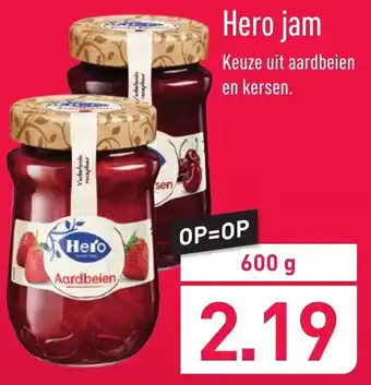 ALDI Hero jam 600g aanbieding