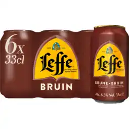 Jumbo Leffe bruin belgisch abdijbier blikken 6 x 330ml aanbieding