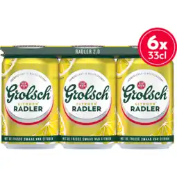Jumbo Grolsch radler citroen blik 6 x 330ml aanbieding