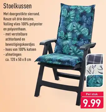 ALDI Stoelkussen 120*50*8cm aanbieding