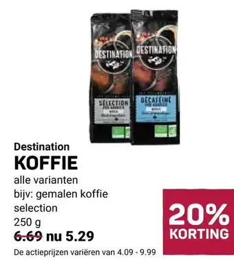 Ekoplaza Destination koffie aanbieding