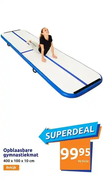 Action Opblaasbare gymnastiekmat aanbieding