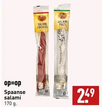 ALDI Spaanse salami 170g aanbieding